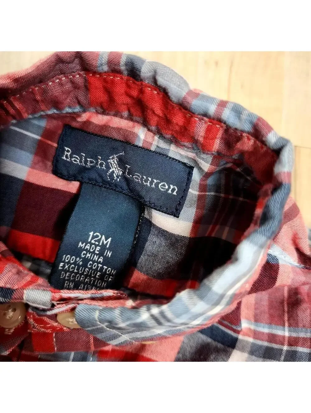 Ralph Lauren Boys' Red & Blue Plaid Button-Down Shirt